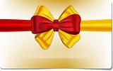Gift card with colorful bow