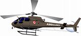 Air force. Ambulance helicopter. Vector illustration