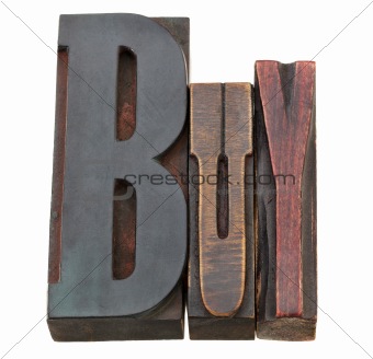 buy word in letterpress type