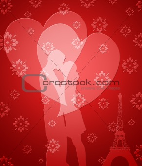 Happy Valentines Day Couple in Paris