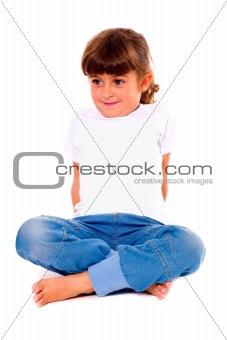 girl sitting with legs crossed