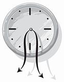 Clock with weak hanging pointers