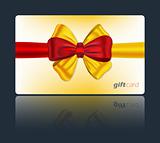 Gift card with colorful bow