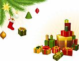 Christmas tree decorations and gifts