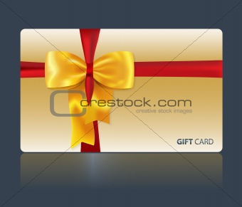 Gift card with yellow bow