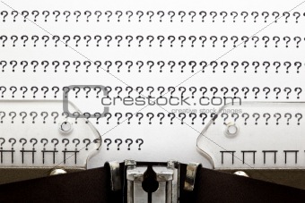 Typewriter QUESTION MARKS