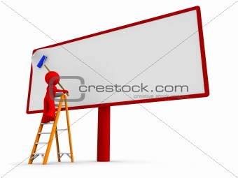 Man and a billboard
