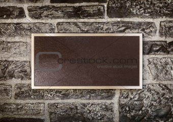 Sign in Metal Frame on a Wall