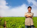 success asian middle-aged farmer