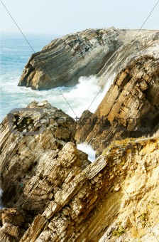 cliffs at Sao Pedro de Moel, Estremadura, Portugal