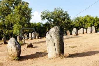 Cromlech of Almendres near Evora, Alentejo, Portugal