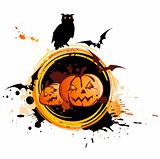 Halloween background  with owl
