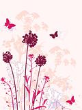 red floral background 