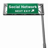 Social Network Freeway Exit Sign