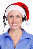 Christmas operator woman