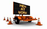 Men At Work - Construction Sign