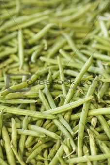 Pile of green beans.