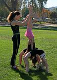 Gymnasts in the park