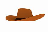 Isolated brown cowboy hat