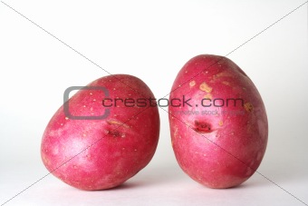 isolated red potatoes