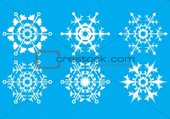 Snowflakes. The crystal form.