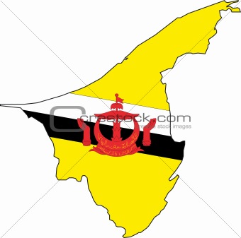 Map Brunei- Vector