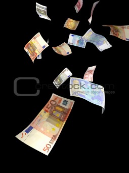 euro money rain