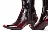 female varnish boots