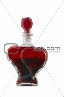 Red bottle isolated on white