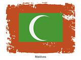 Maldives grunge flag
