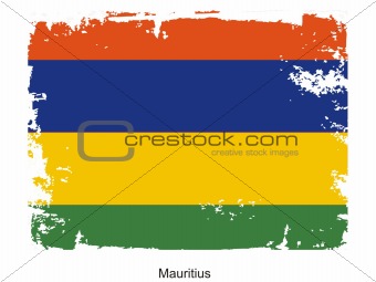 Mauritius Grunge flag