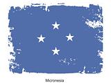 Micronesia grungel flag