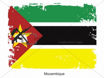 Mozambique grunge flag