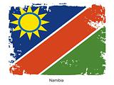 Namibia grunge flag