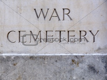 War Cemetery Plaque