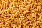 kids letters pasta background