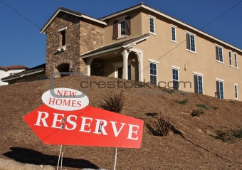 New Homes. Reserve Sign