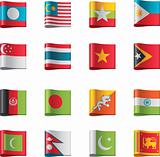 Vector flags. Asia, part 7