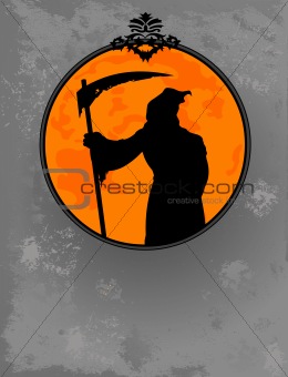 Halloween Grim Reaper  silhouette