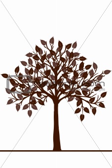 Abstract brown tree