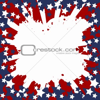 Background with USA flag frame for your message