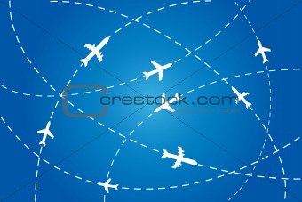 Planes navigating on air