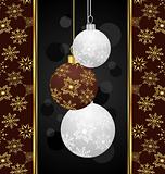cute Christmas card with balls