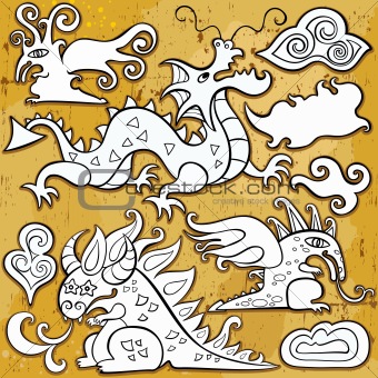 Dragons icon set