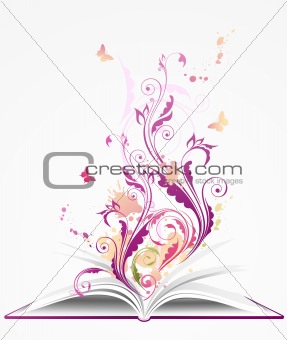 background with open  book