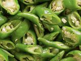 sliced green chilies