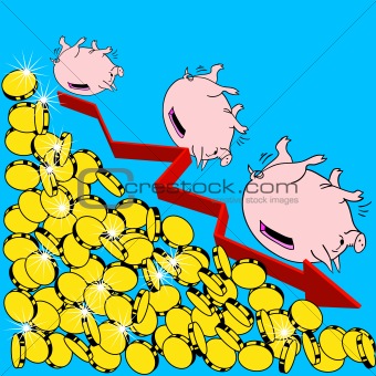 The  financial crisis Concept Illustration