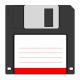  Old floppy disc for computer data storage