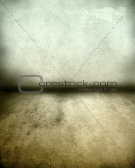 Concrete floor and wall