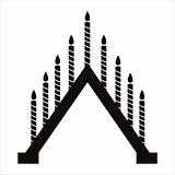 black candles icon